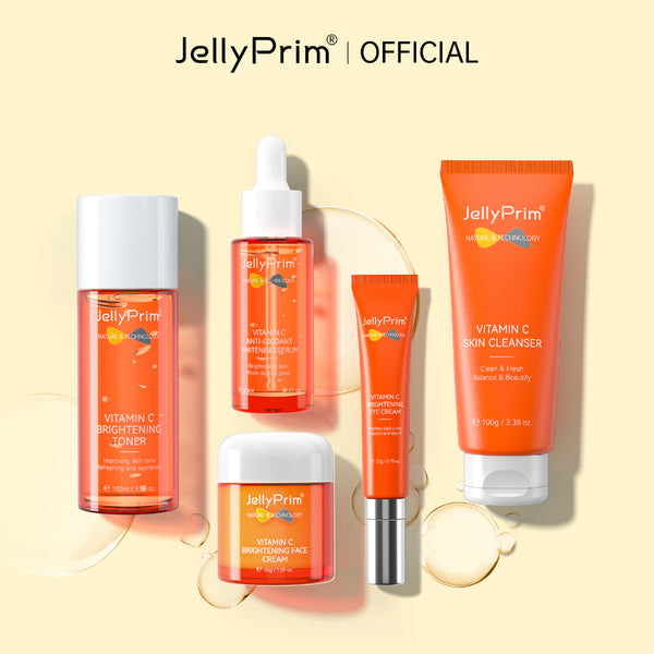 Jellyprim Vitamin C Whitening Set Brighten Skin Moisturizer Fade Spots