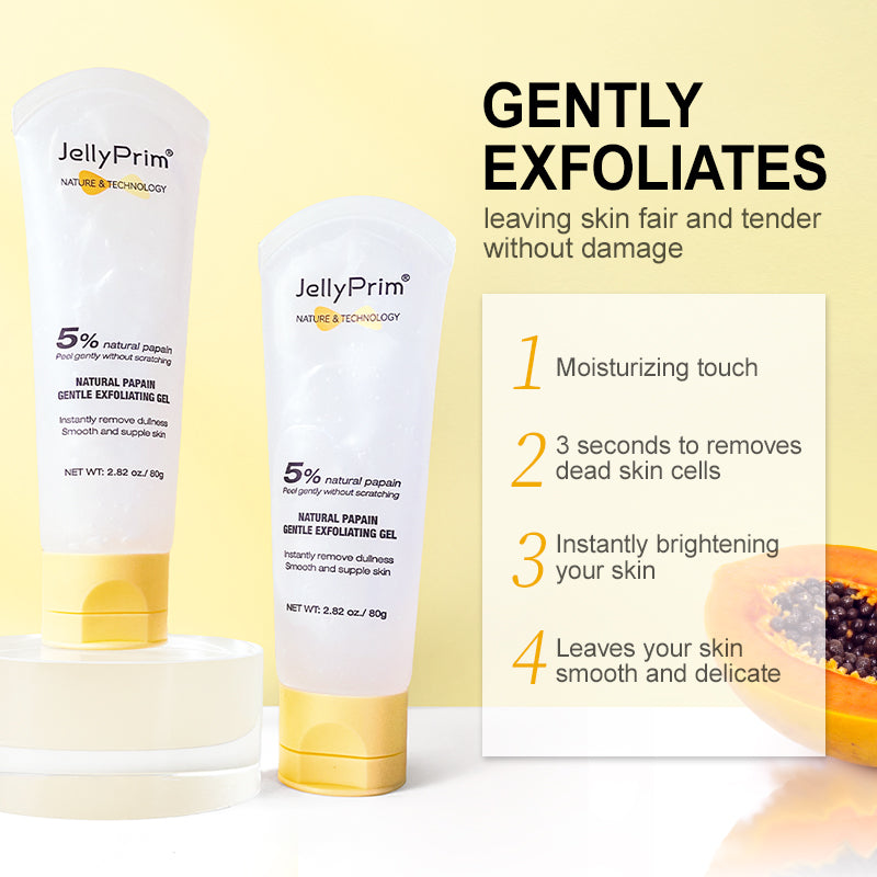 JellyPrim Papaya Exfoliating Gel Facial Removes Dead Skin Reduce Blackheads Whitening Peeling Gel