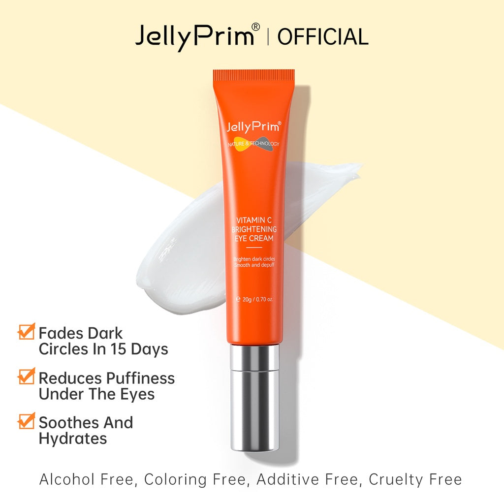 Jellyprim Vitamin C Whitening Set Brighten Skin Moisturizer Fade Spots Reduce Dullness 5 in 1 Skincare Set