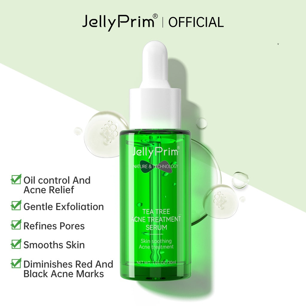 Jellyprim Australia Tea Tree Skin Care Set Cleanser, Toner, Serum and Cream Anti Acne 4 in 1 Skincare Set