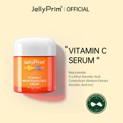 JellyPrim Vitamin C Whitening Face Cream Skin Care Moisturizer Anti Dark Spot Remover Skincare 45g