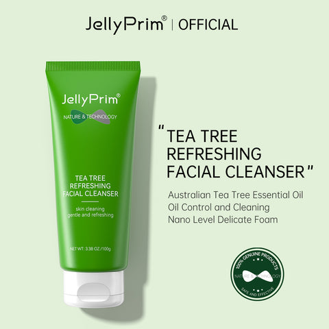 JellyPrim Australia Tea Tree Facial Cleanser Acne Treatment Shrink Pore Cleansing Oil Control 100g