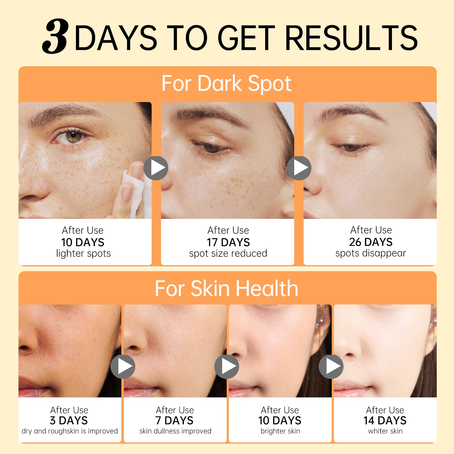 JellyPrim Vitamin C Whitening Face Cream Skin Care Moisturizer Anti Dark Spot Remover Skincare 45g